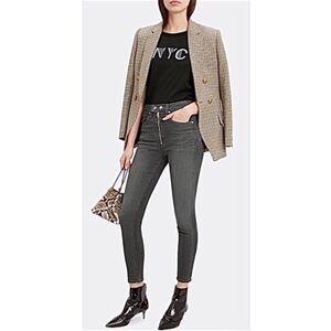 Rag & Bone Baxter Jeans Coated Ash Skinny Jeans Size 26